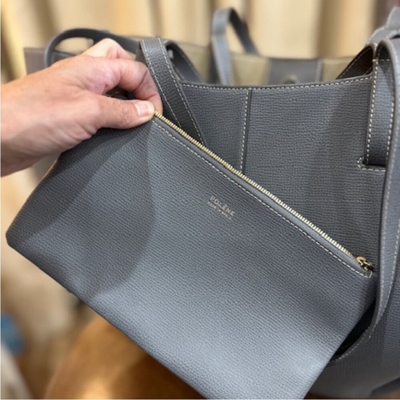 POLENE CYME TOTE BAG - STONE GRAY - Picture 4 of 15